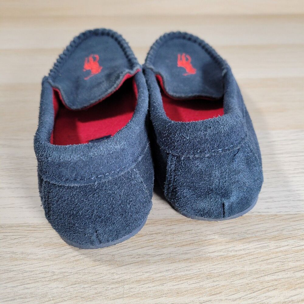 Polo Ralph Lauren Suede Boys 1 Pony Moccasin Toddler Desmond Moc Logo Shoe Navy - Picture 3 of 8
